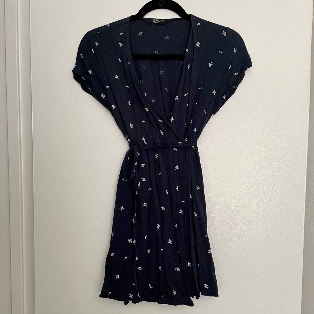 Knot Sisters Mini Wrap Dress